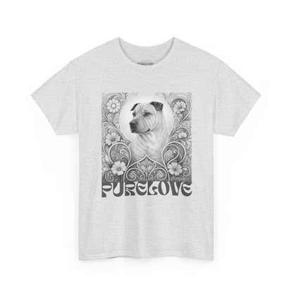 Shar Pei Vintage Graphic T-Shirt – Unisex Cotton Tee for Dog Lovers (Black & White)