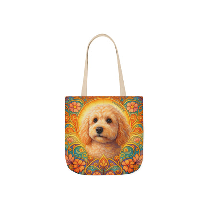 Goldendoodle (Groodle) All-Over Print Canvas Tote Bag – Colourful Artistic Dog Lover Gift