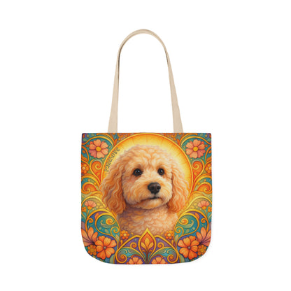 Goldendoodle (Groodle) All-Over Print Canvas Tote Bag – Colourful Artistic Dog Lover Gift