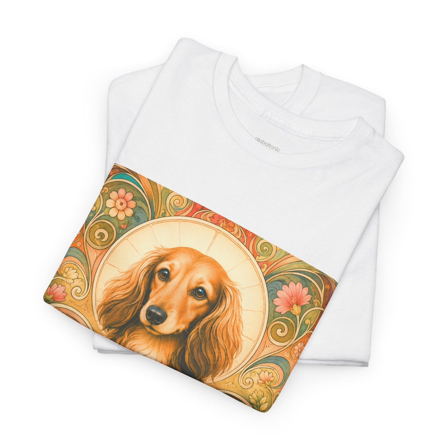 Dachshund Tan Longhair Vintage Graphic T-Shirt – Unisex Cotton Tee for Dog Lovers