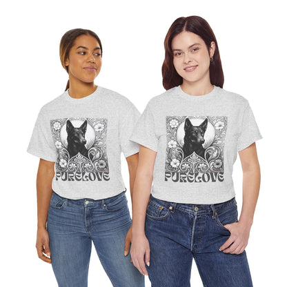 Kelpie Black Vintage Unisex Cotton Tee for Dog Lovers (Black & White)