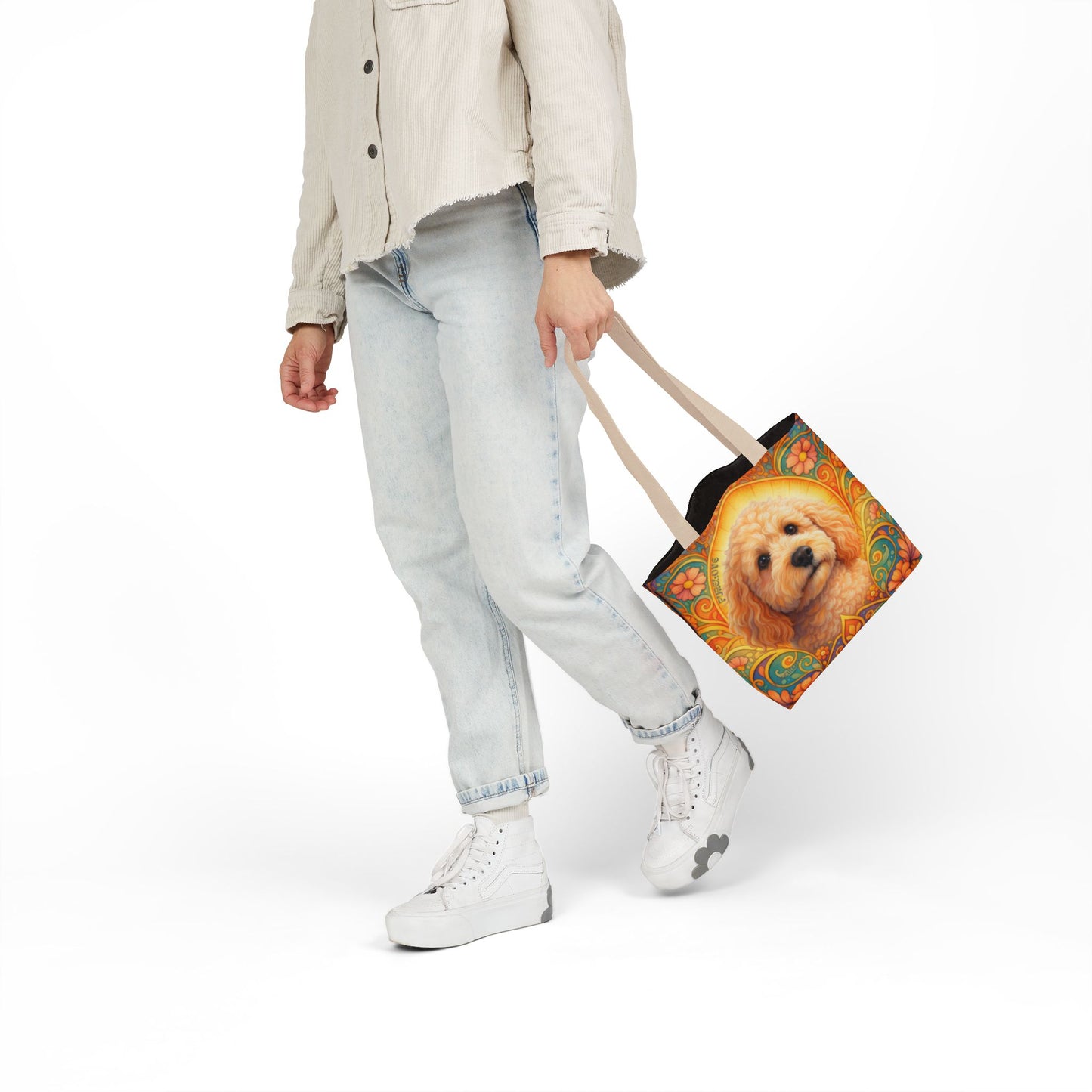Goldendoodle (Groodle) All-Over Print Canvas Tote Bag – Colourful Artistic Dog Lover Gift