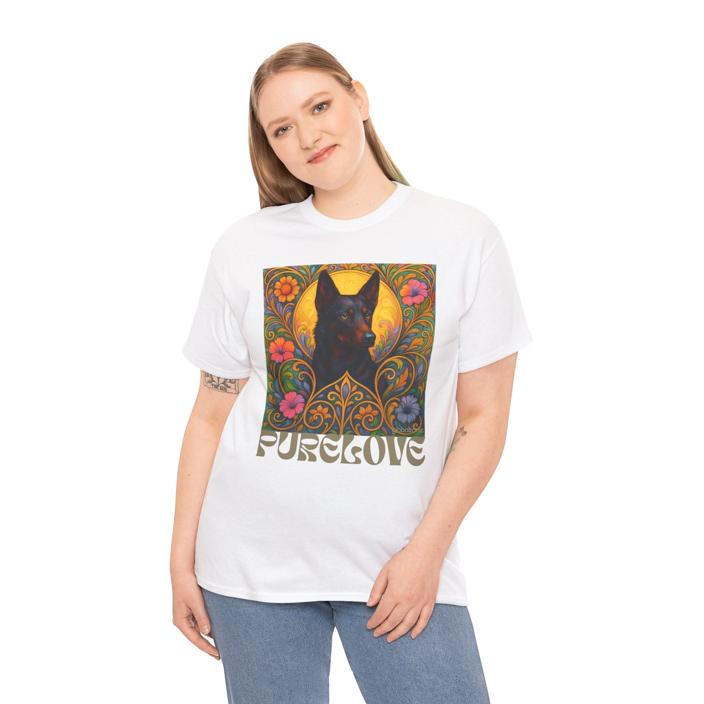 Black Kelpie Vintage Graphic T-Shirt – Unisex Cotton Tee for Dog Lovers
