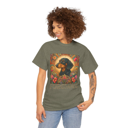 Dachshund Black Tan Vintage Graphic T-Shirt – Unisex Cotton Tee for Dog Lovers