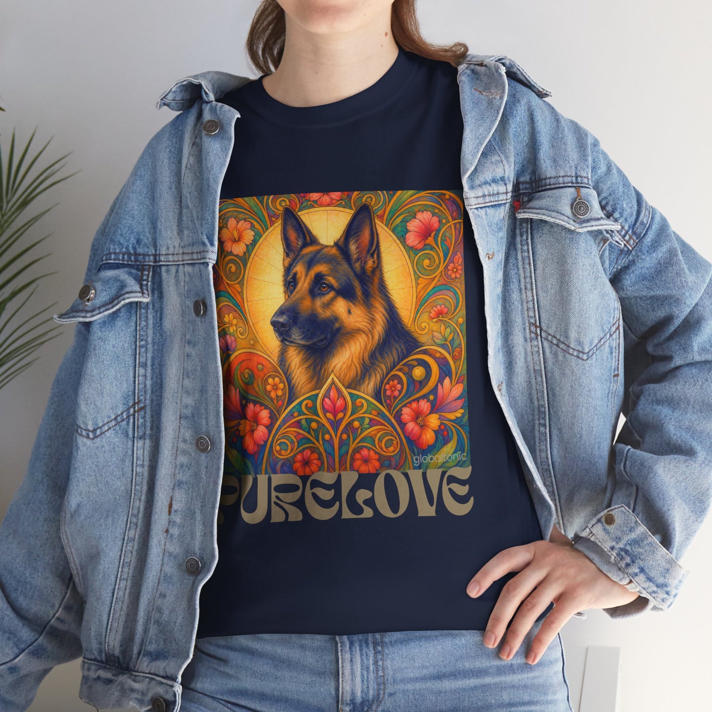 German Shepherd Vintage Graphic T-Shirt – Unisex Cotton Tee for Dog Lovers