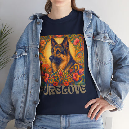 German Shepherd Vintage Graphic T-Shirt – Unisex Cotton Tee for Dog Lovers