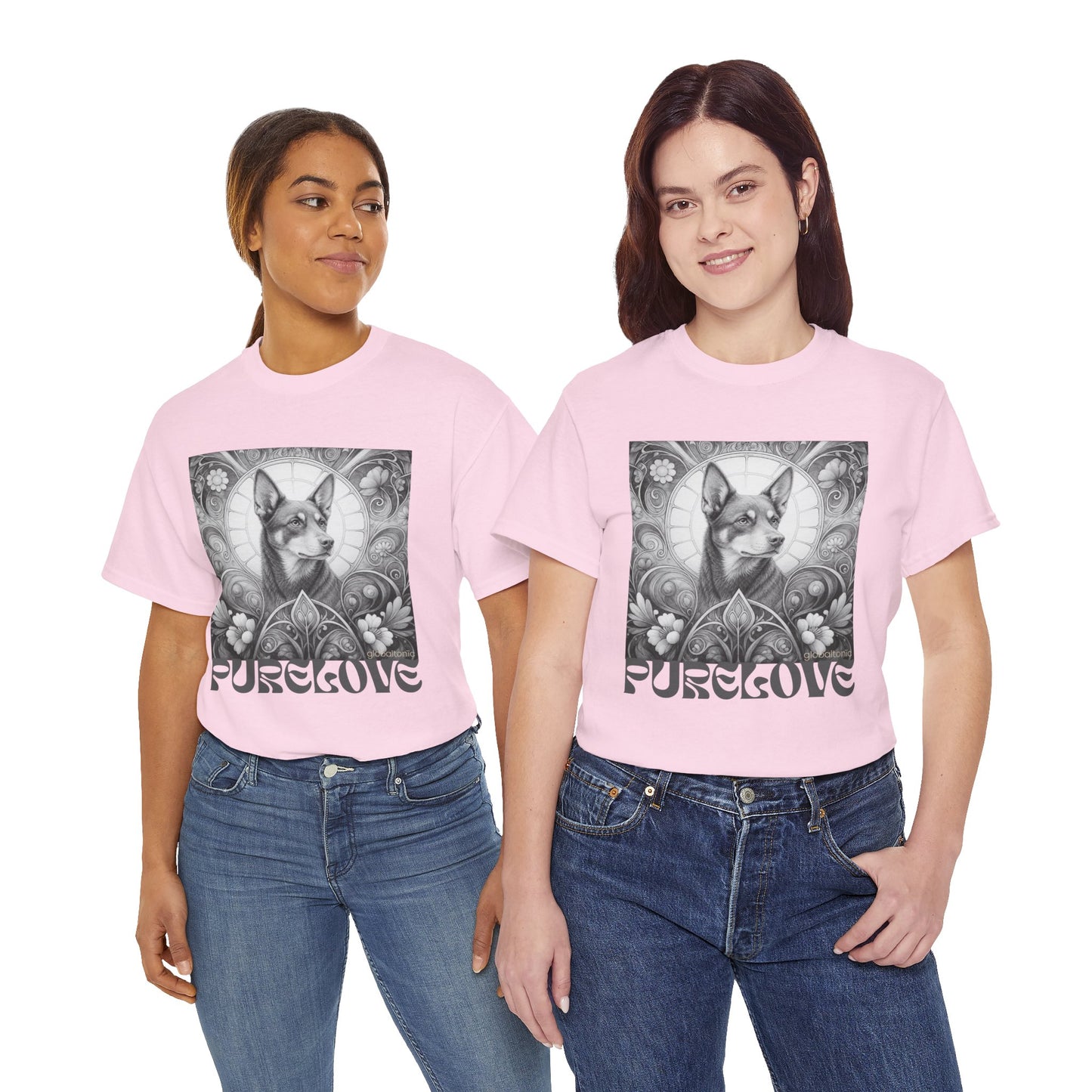 Kelpie Brown Vintage Unisex Cotton Tee for Dog Lovers (Black & White)