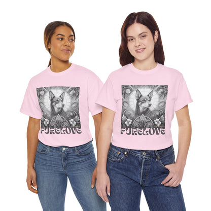 Kelpie Brown Vintage Unisex Cotton Tee for Dog Lovers (Black & White)
