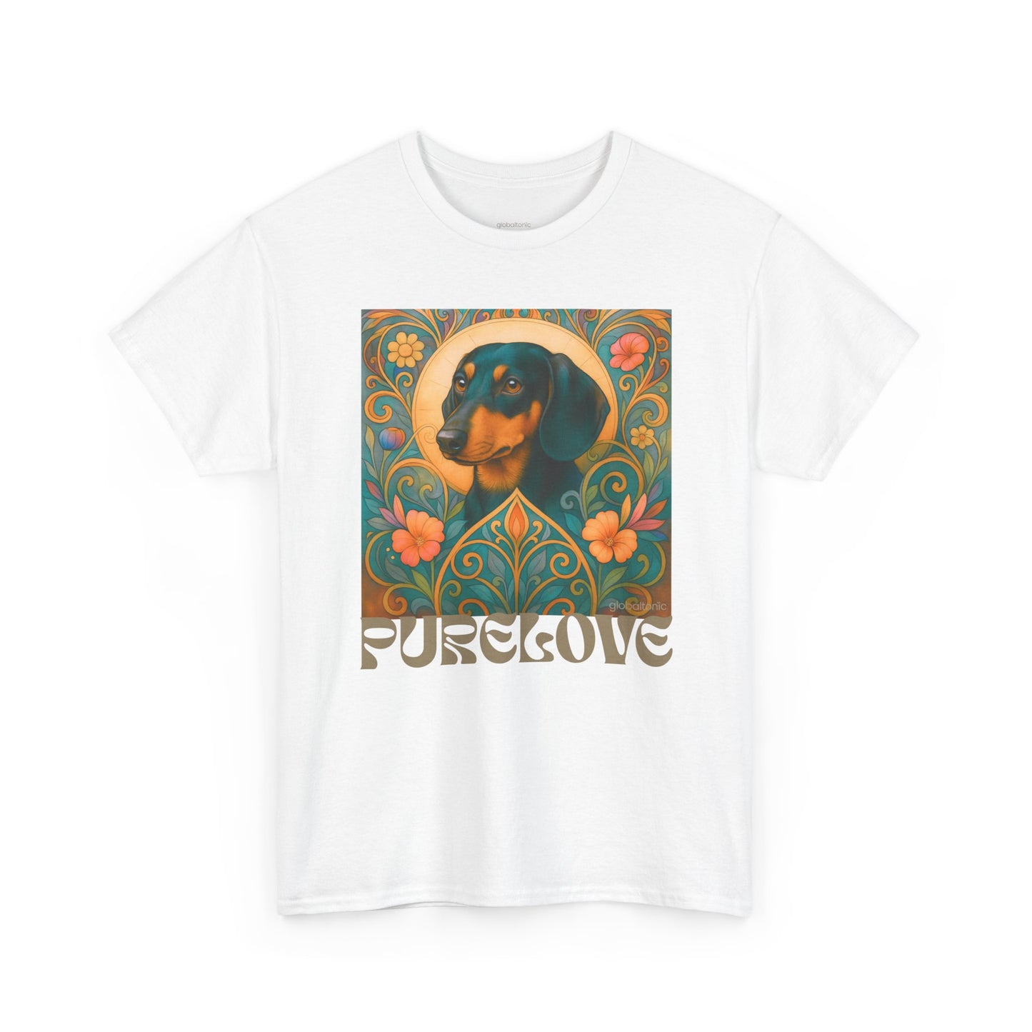 Dachshund Black Tan Shorthair Vintage Graphic T-shirt - Unisex Cotton Tee for Dog Lovers