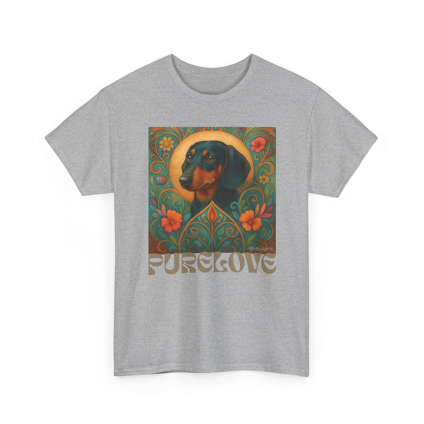 Dachshund Black Tan Shorthair Vintage Graphic T-shirt - Unisex Cotton Tee for Dog Lovers