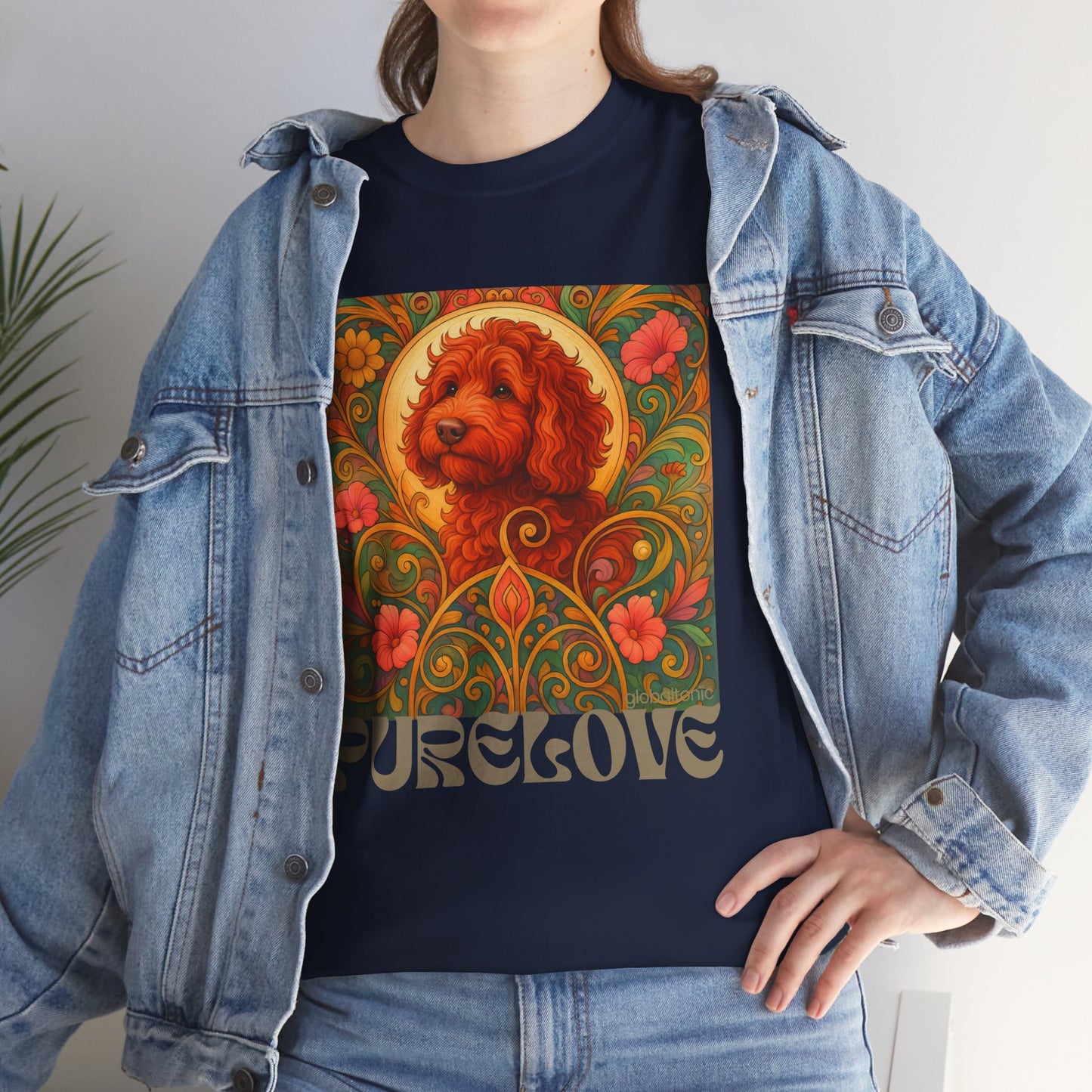 Red Cavapoo (Cavoodle) Vintage Graphic T-Shirt – Unisex Cotton Tee for Dog Lovers