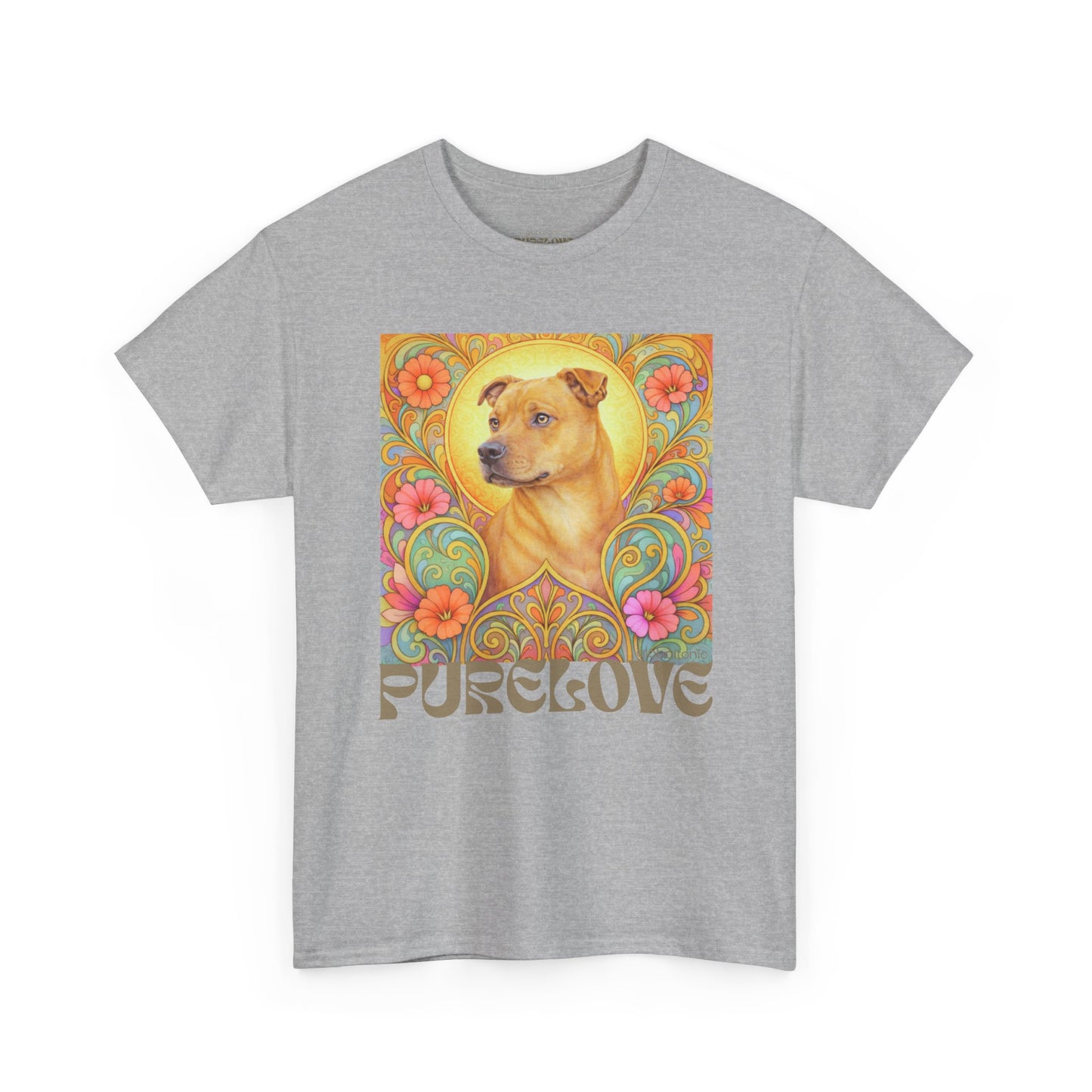 Staffy Tan Vintage Graphic T-Shirt – Unisex Cotton Tee for Dog Lovers