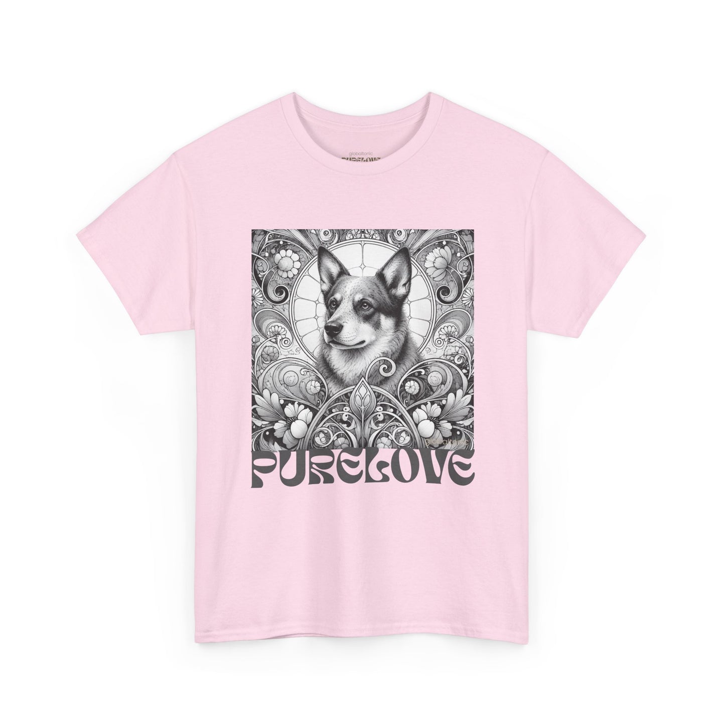 Australian Blue Heeler Vintage Unisex Cotton Tee for Dog Lovers (Black & White)
