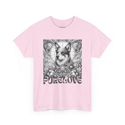 Australian Blue Heeler Vintage Unisex Cotton Tee for Dog Lovers (Black & White)