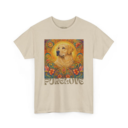 Golden Labrador Vintage Graphic T-shirt - Unisex Cotton Tee for Dog Lovers