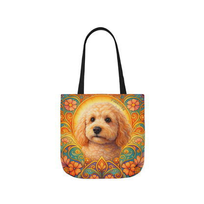 Goldendoodle (Groodle) All-Over Print Canvas Tote Bag – Colourful Artistic Dog Lover Gift