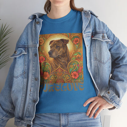 Staffy Brown Brindle Vintage Graphic T-Shirt – Unisex Cotton Tee for Dog Lovers