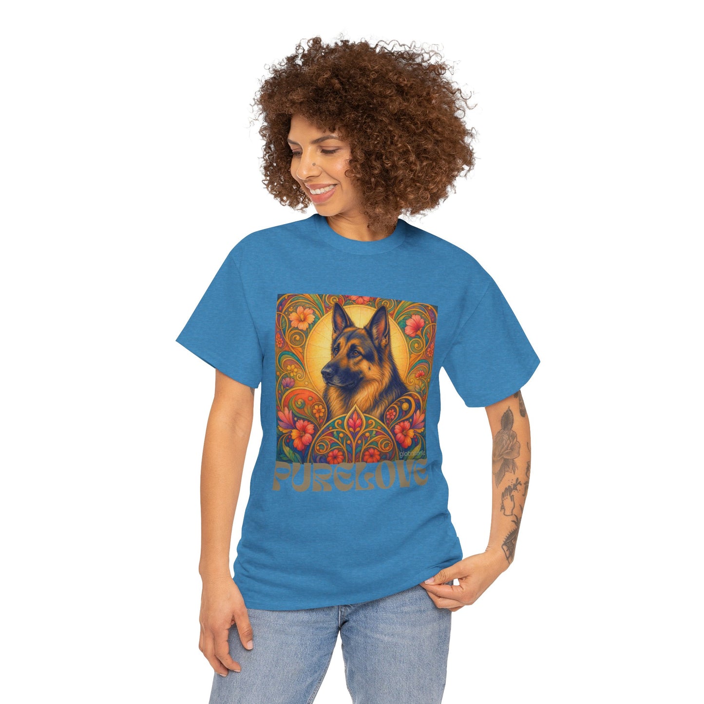 German Shepherd Vintage Graphic T-Shirt – Unisex Cotton Tee for Dog Lovers