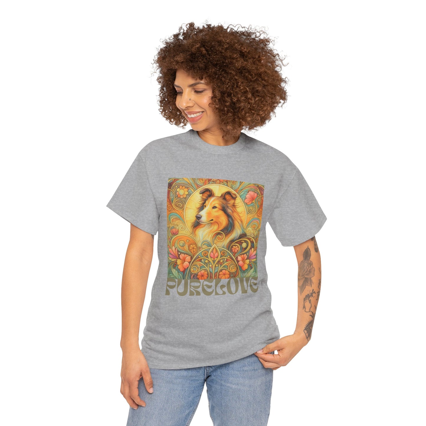 Collie Vintage Graphic T-shirt - Unisex Cotton Tee for Dog Lovers