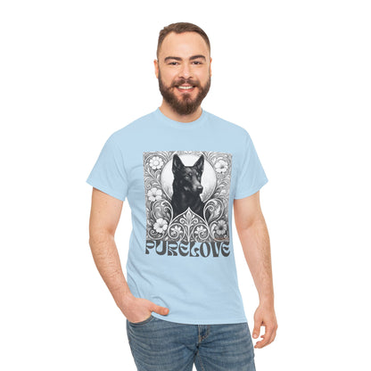 Kelpie Black Vintage Unisex Cotton Tee for Dog Lovers (Black & White)