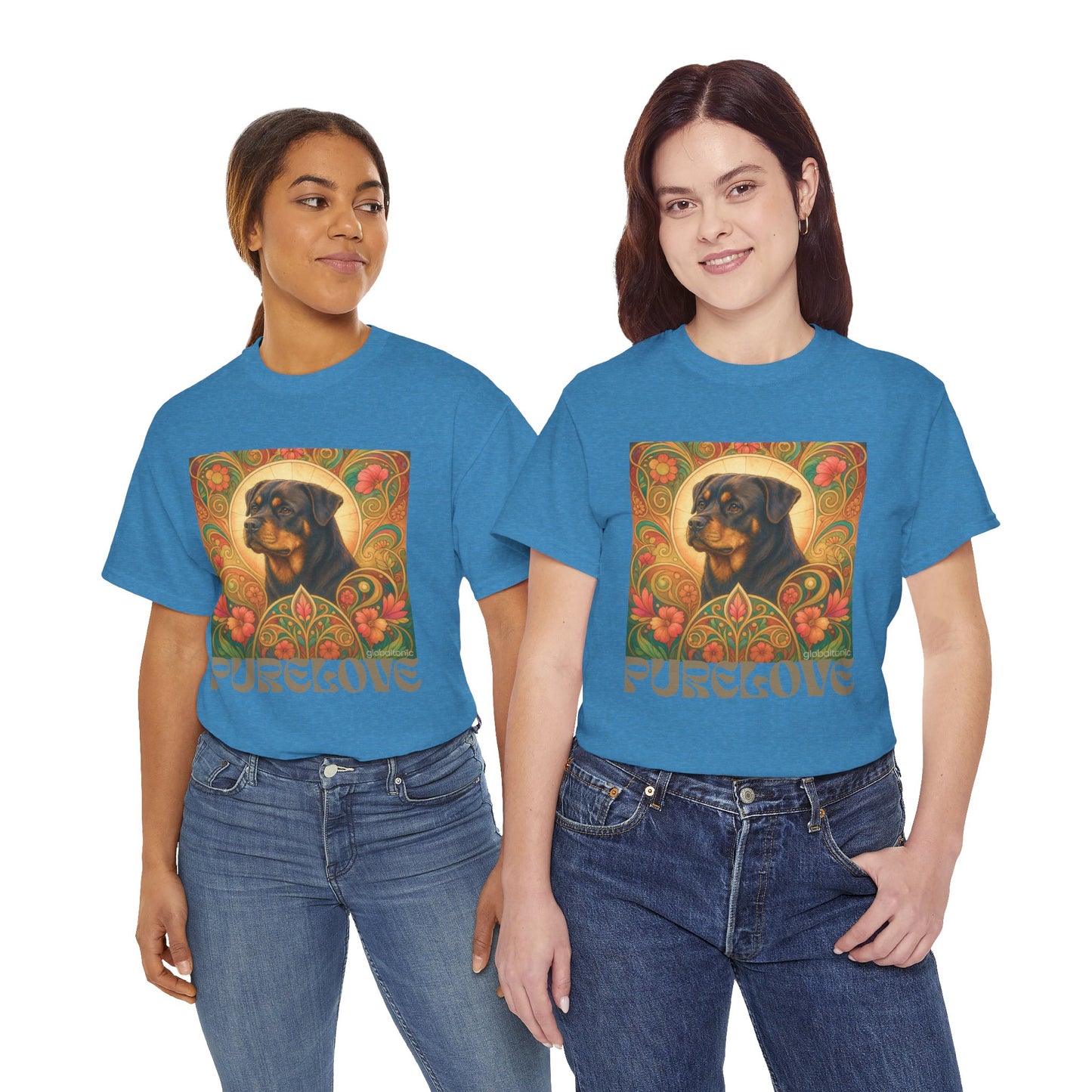 Rottweiler Buddha Vintage Graphic T-Shirt – Unisex Cotton Tee for Dog Lovers