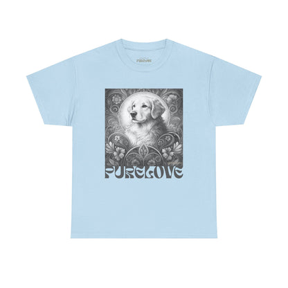 Golden Retriever Vintage Unisex Cotton Tee for Dog Lovers (Black & White)