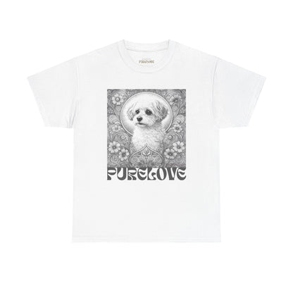 Foxypoo (Foodle) Vintage Graphic T-Shirt – Unisex Cotton Tee for Dog Lovers (Black & White)
