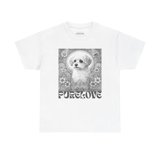 Foxypoo (Foodle) Vintage Graphic T-Shirt – Unisex Cotton Tee for Dog Lovers (Black & White)