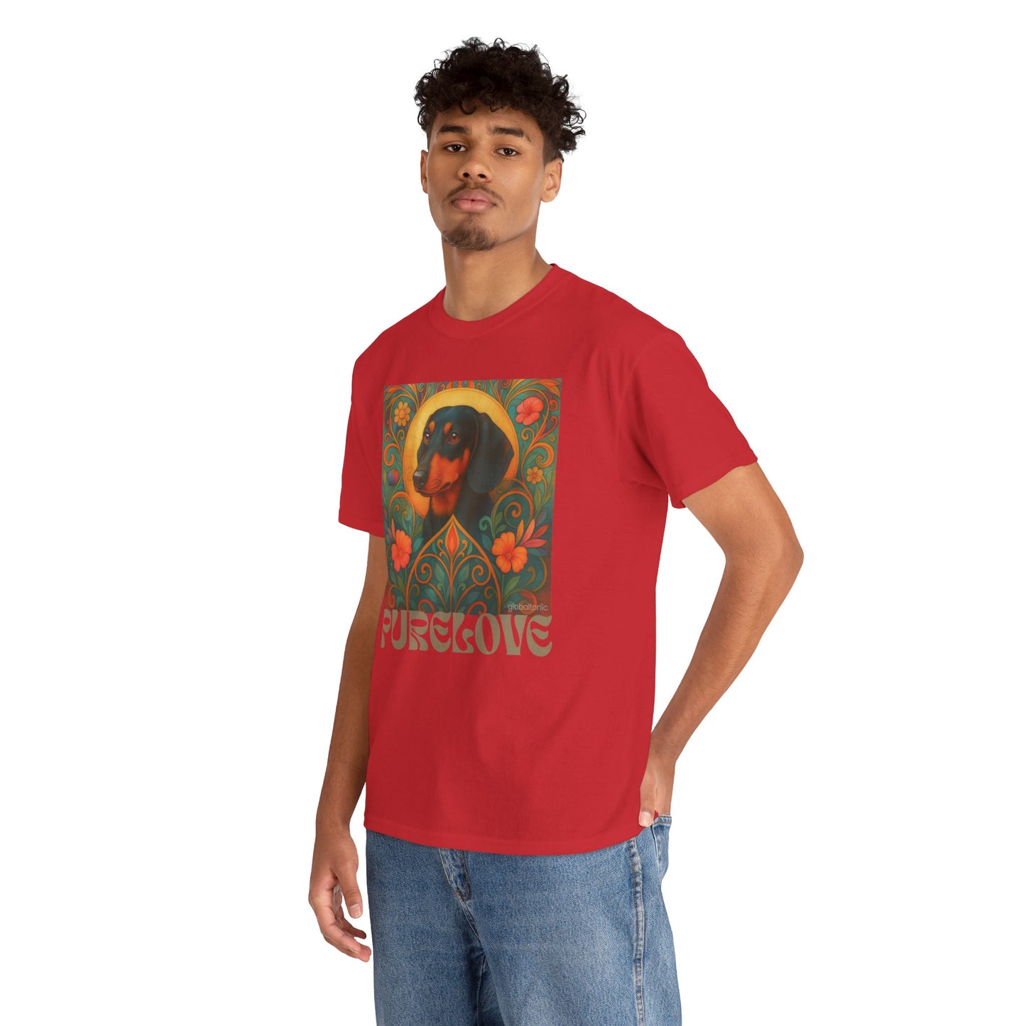 Dachshund Black Tan Shorthair Vintage Graphic T-shirt - Unisex Cotton Tee for Dog Lovers
