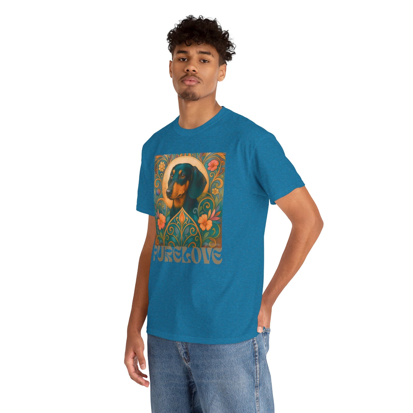 Dachshund Black Tan Shorthair Vintage Graphic T-shirt - Unisex Cotton Tee for Dog Lovers