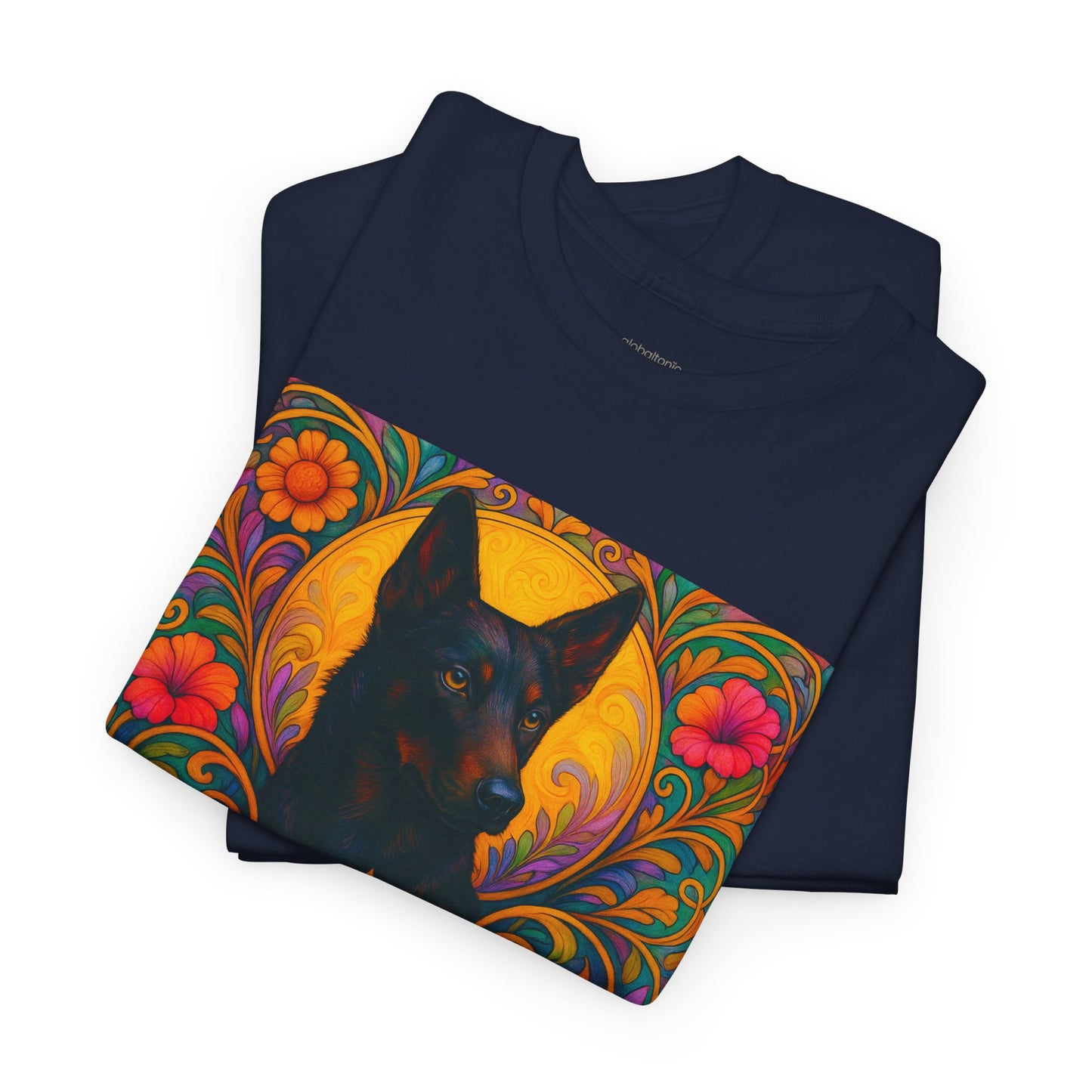 Black Kelpie Vintage Graphic T-Shirt – Unisex Cotton Tee for Dog Lovers
