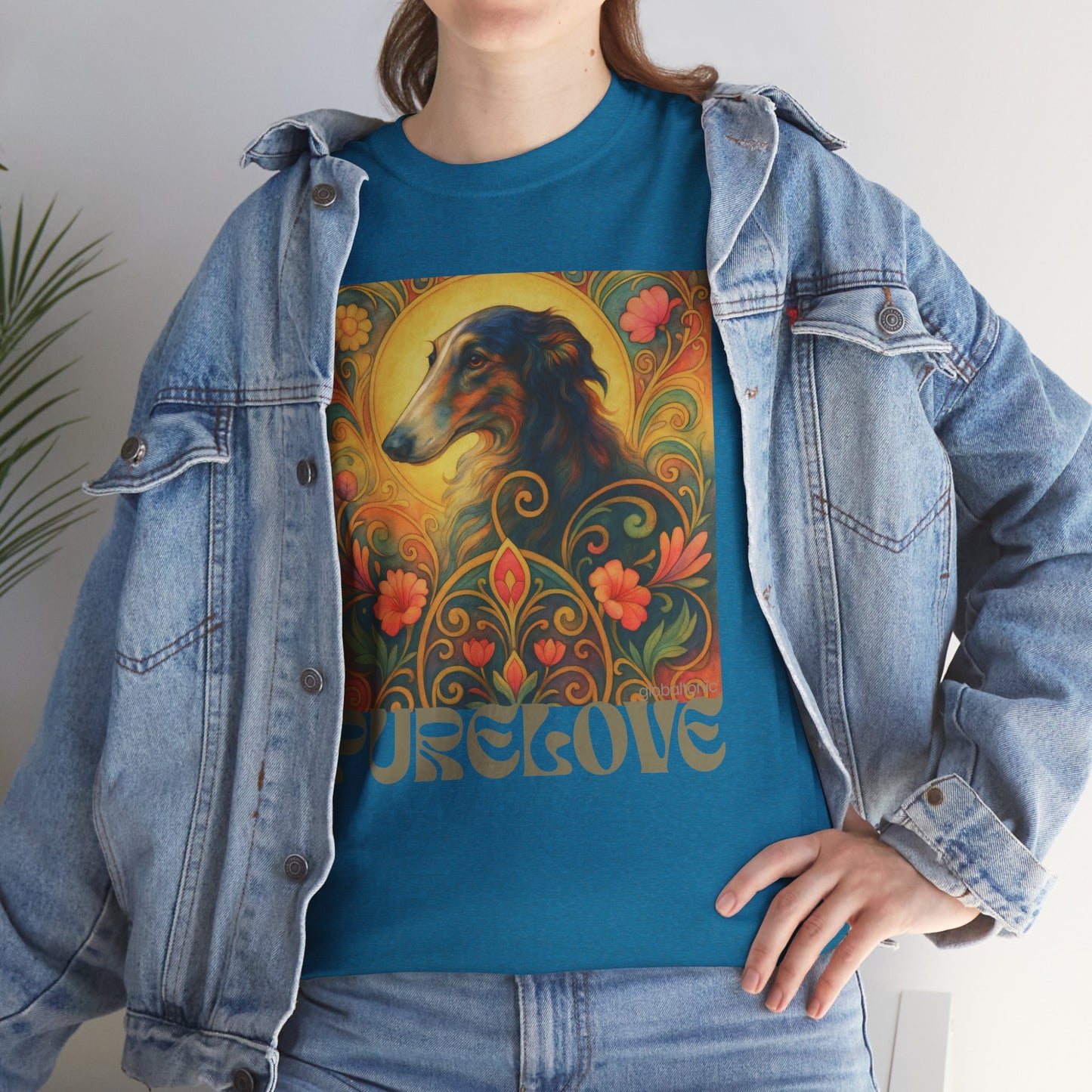 Borzoi Vintage Graphic T-Shirt – Unisex Cotton Tee for Dog Lovers