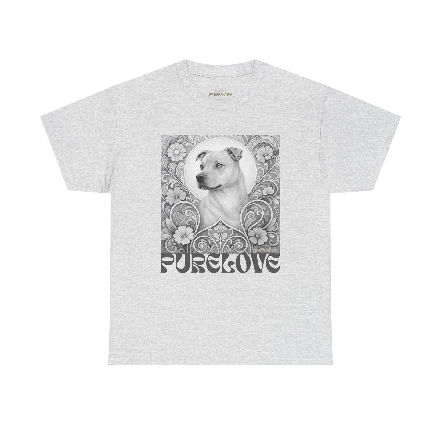 Staffy Tan Vintage Graphic T-Shirt – Unisex Cotton Tee for Dog Lovers (Black & White)