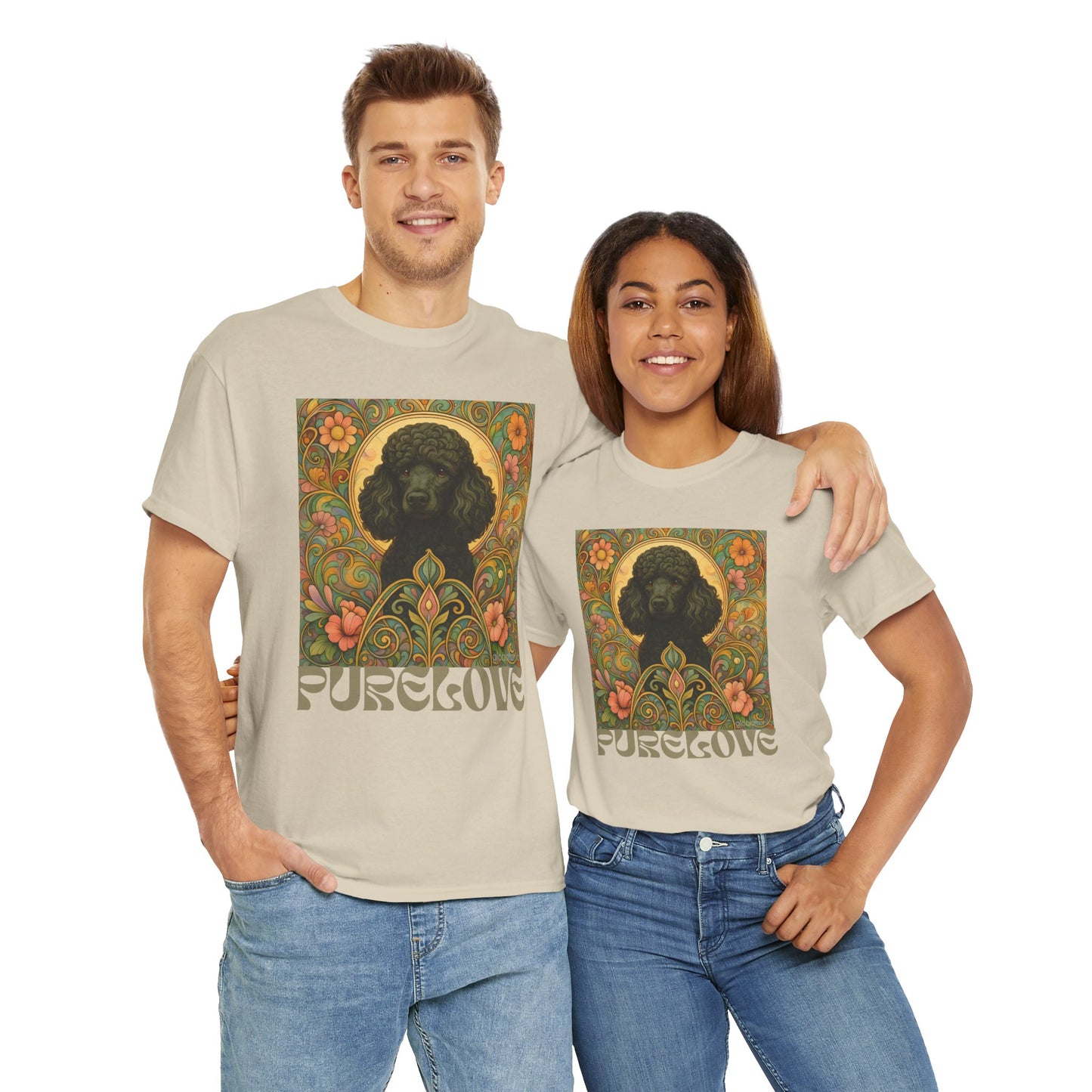 Black Poodle Vintage Graphic T-Shirt – Unisex Cotton Tee for Dog Lovers