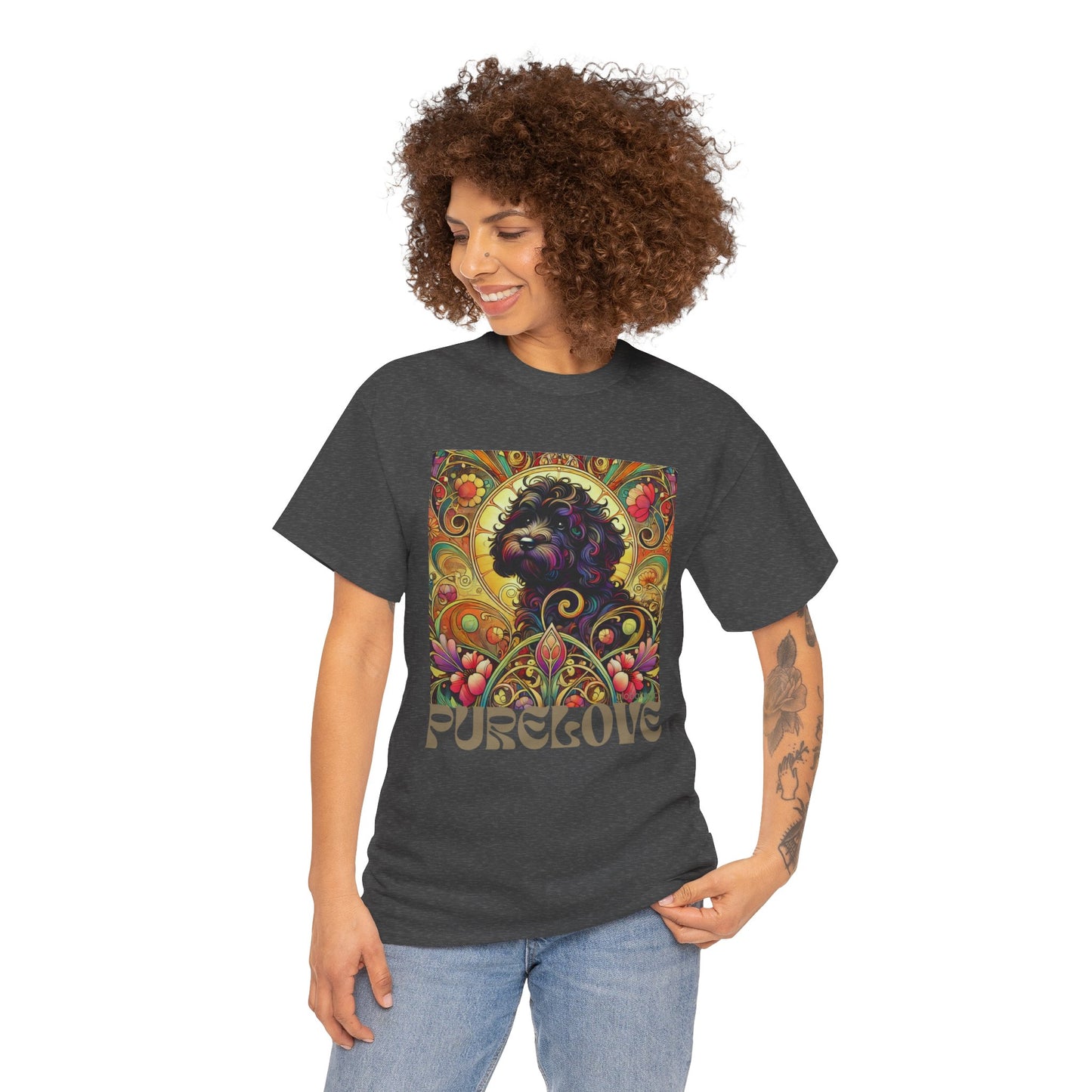 Black Cavapoo (Cavoodle) Vintage Graphic T-Shirt – Unisex Cotton Tee for Dog Lovers