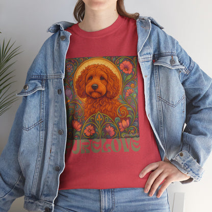 Red Cockapoo (Spoodle) Vintage Graphic T-Shirt – Unisex Cotton Tee for Dog Lovers