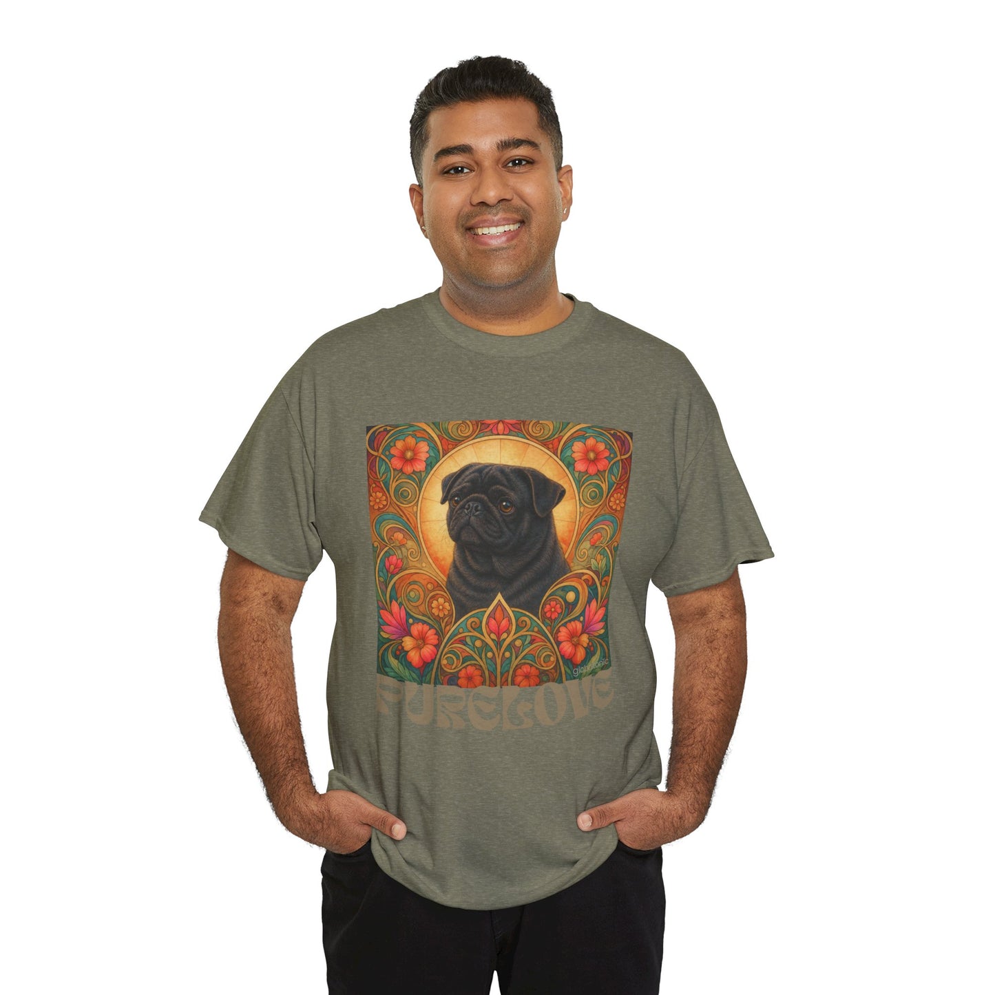 Pug Black Vintage Graphic T-Shirt – Unisex Cotton Tee for Dog Lovers