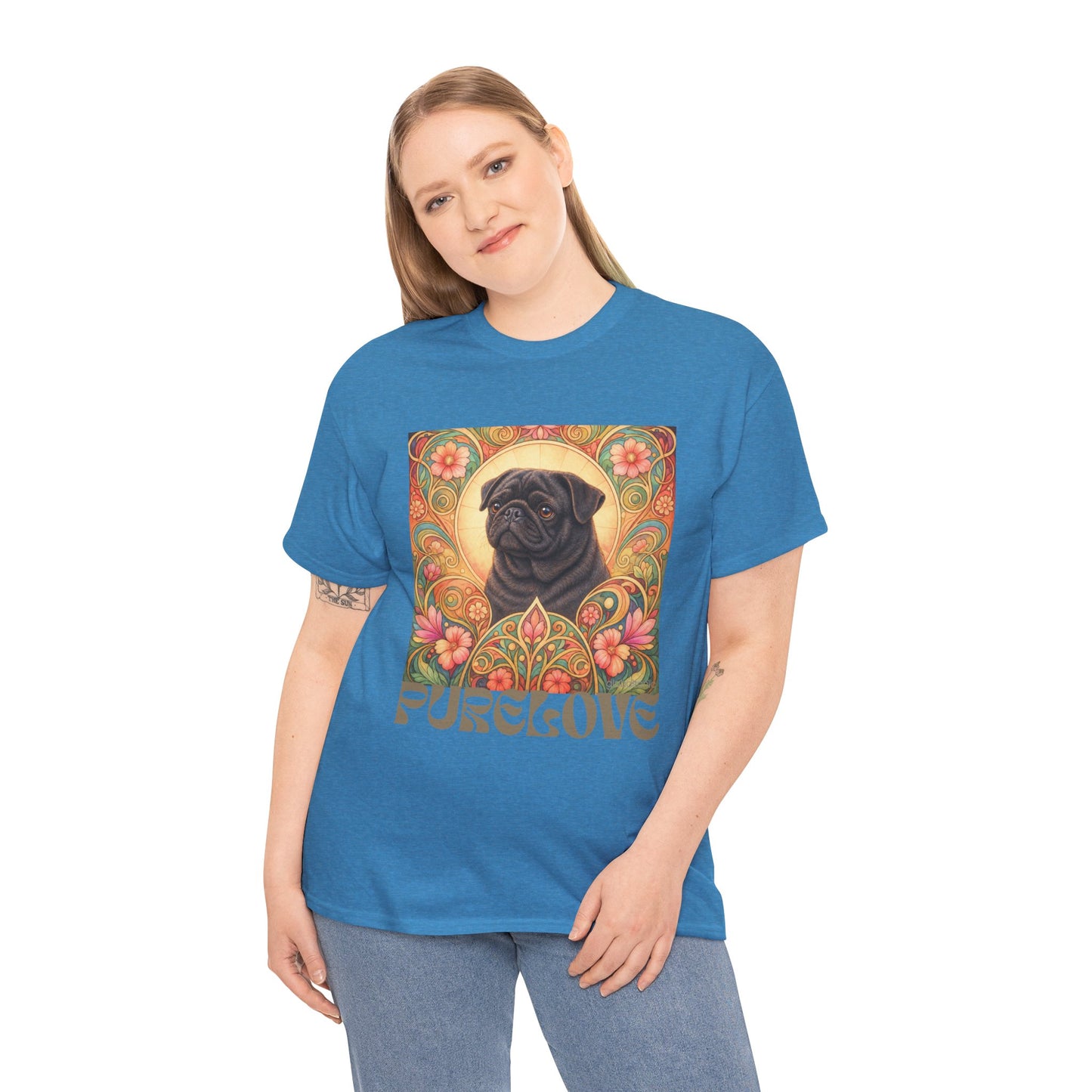Pug Black Vintage Graphic T-Shirt – Unisex Cotton Tee for Dog Lovers