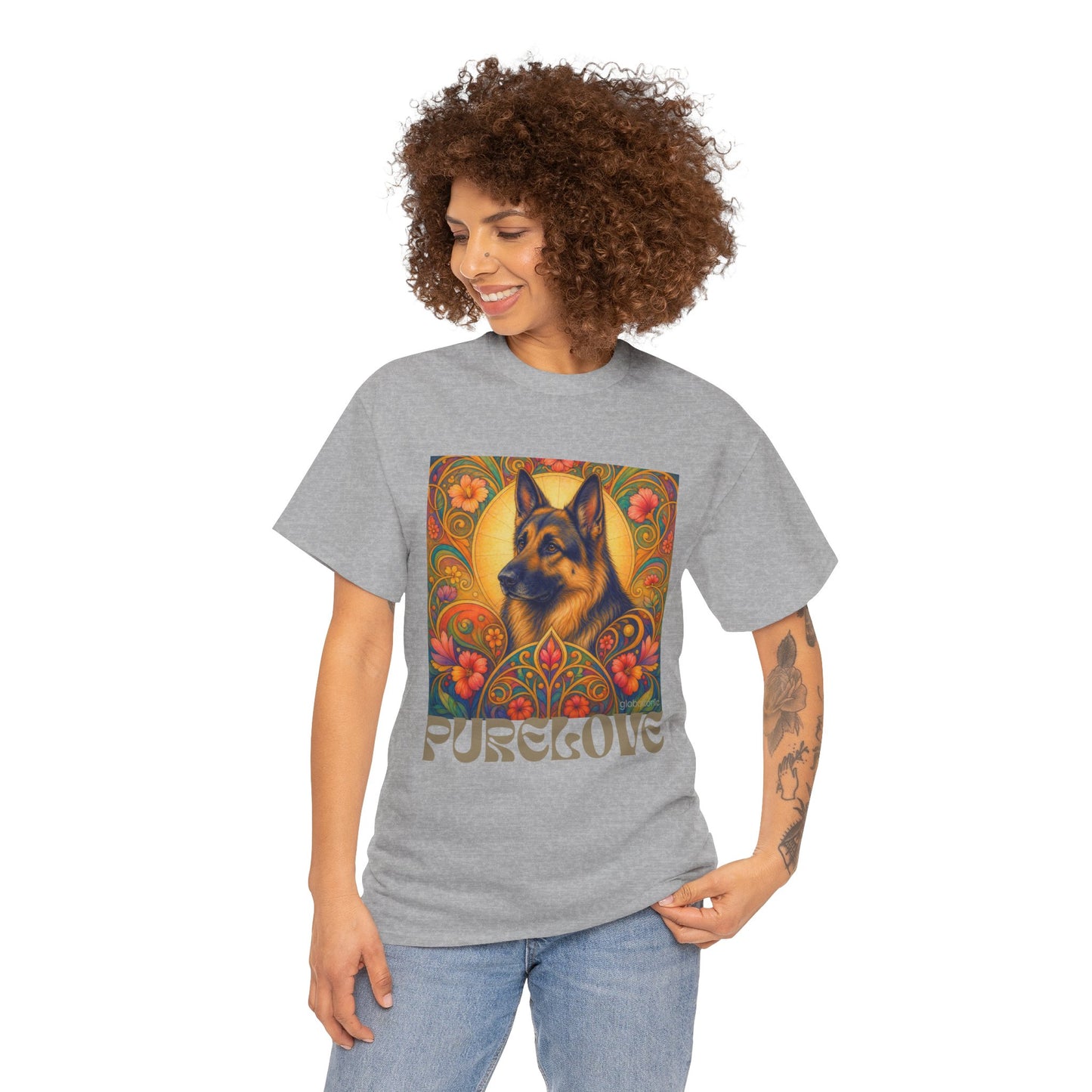 German Shepherd Vintage Graphic T-Shirt – Unisex Cotton Tee for Dog Lovers
