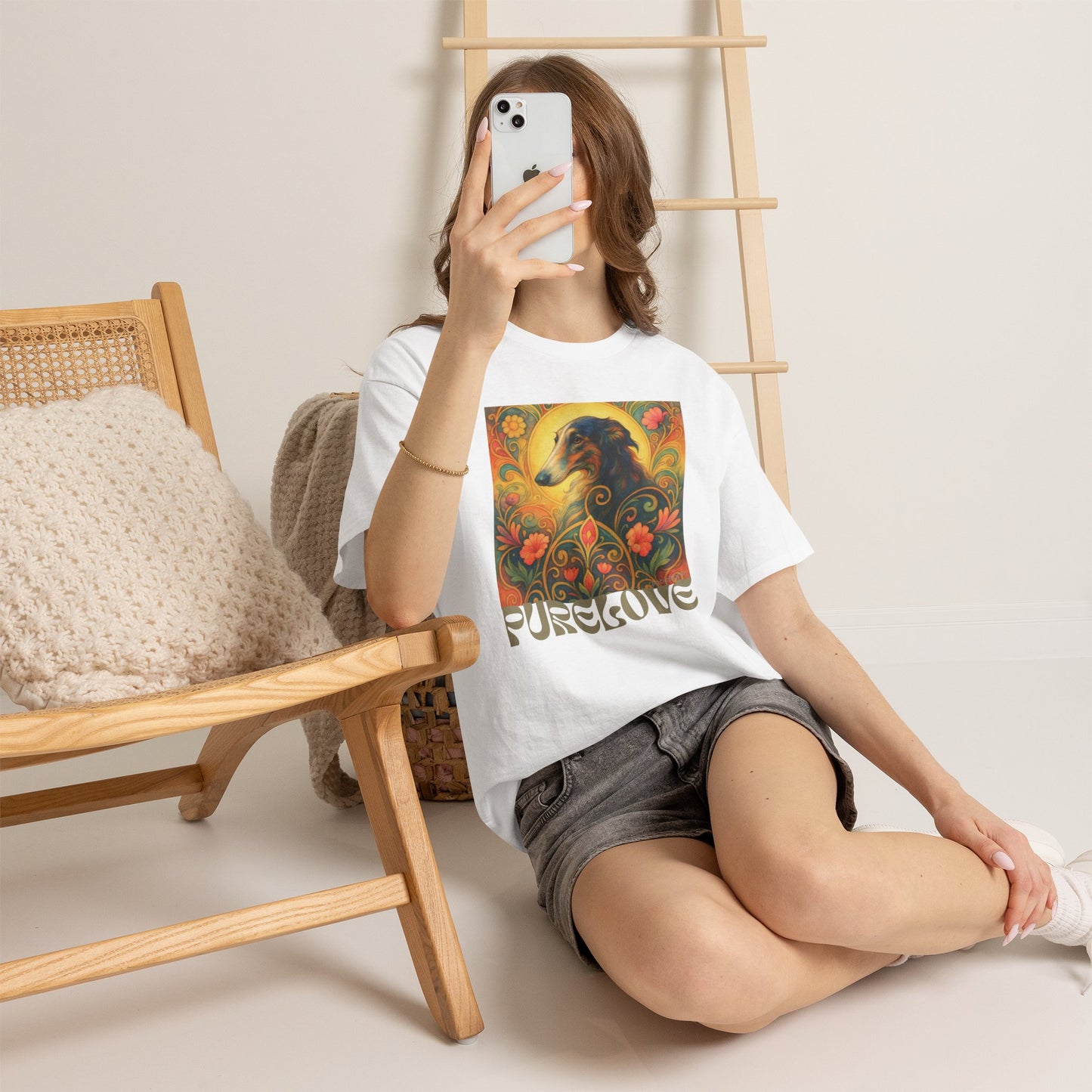 Borzoi Vintage Graphic T-Shirt – Unisex Cotton Tee for Dog Lovers