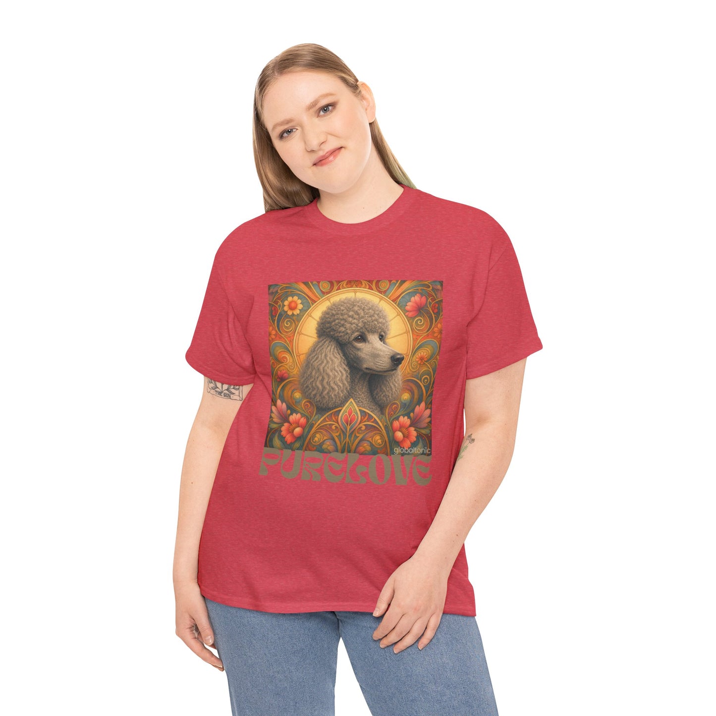 Poodle Grey Vintage Graphic T-Shirt – Unisex Cotton Tee for Dog Lovers