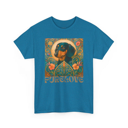 Dachshund Black Tan Shorthair Vintage Graphic T-shirt - Unisex Cotton Tee for Dog Lovers