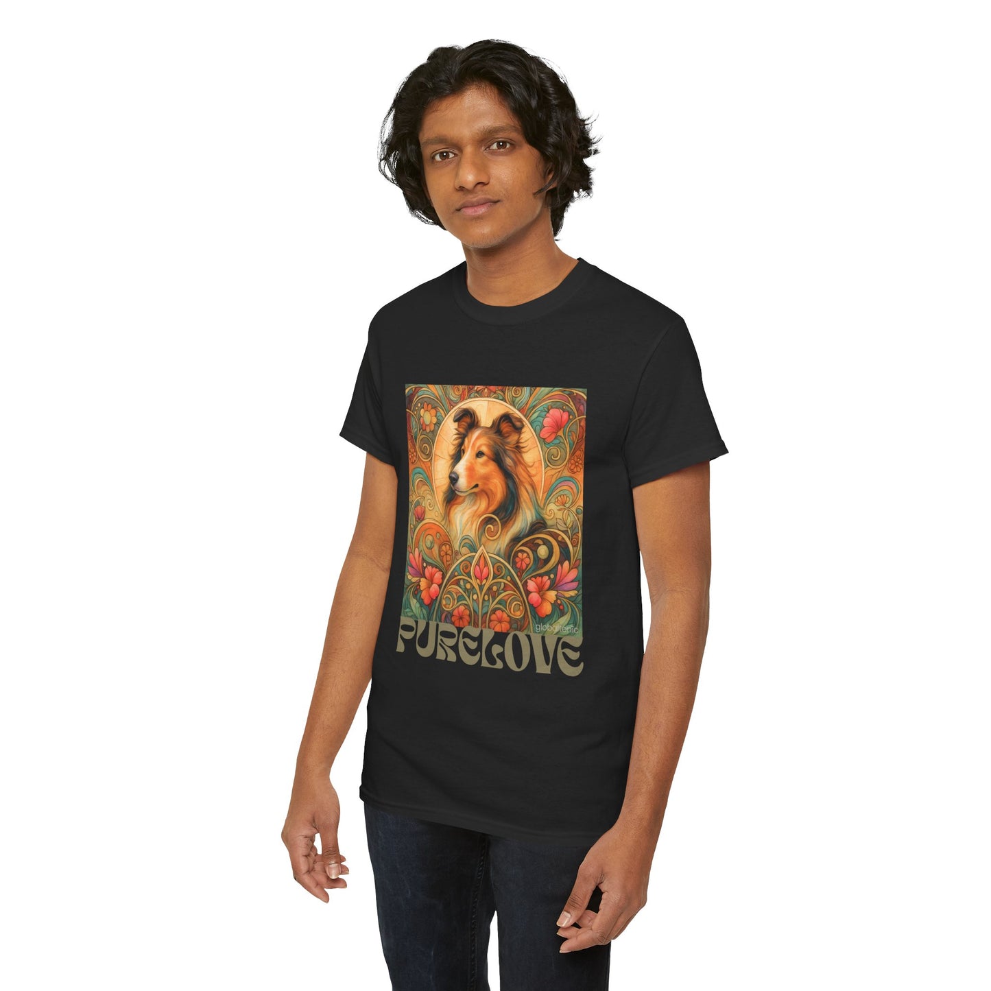 Collie Vintage Graphic T-shirt - Unisex Cotton Tee for Dog Lovers