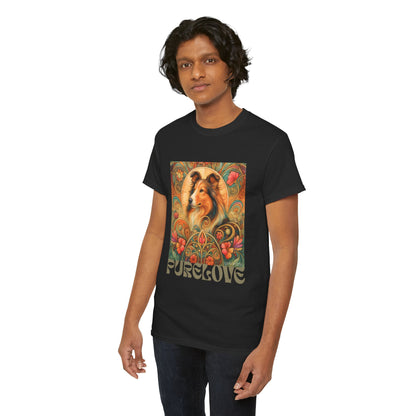 Collie Vintage Graphic T-shirt - Unisex Cotton Tee for Dog Lovers