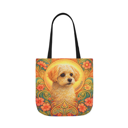 Foxypoo (Foodle) All-Over Print Canvas Tote Bag – Colourful Artistic Dog Lover Gift