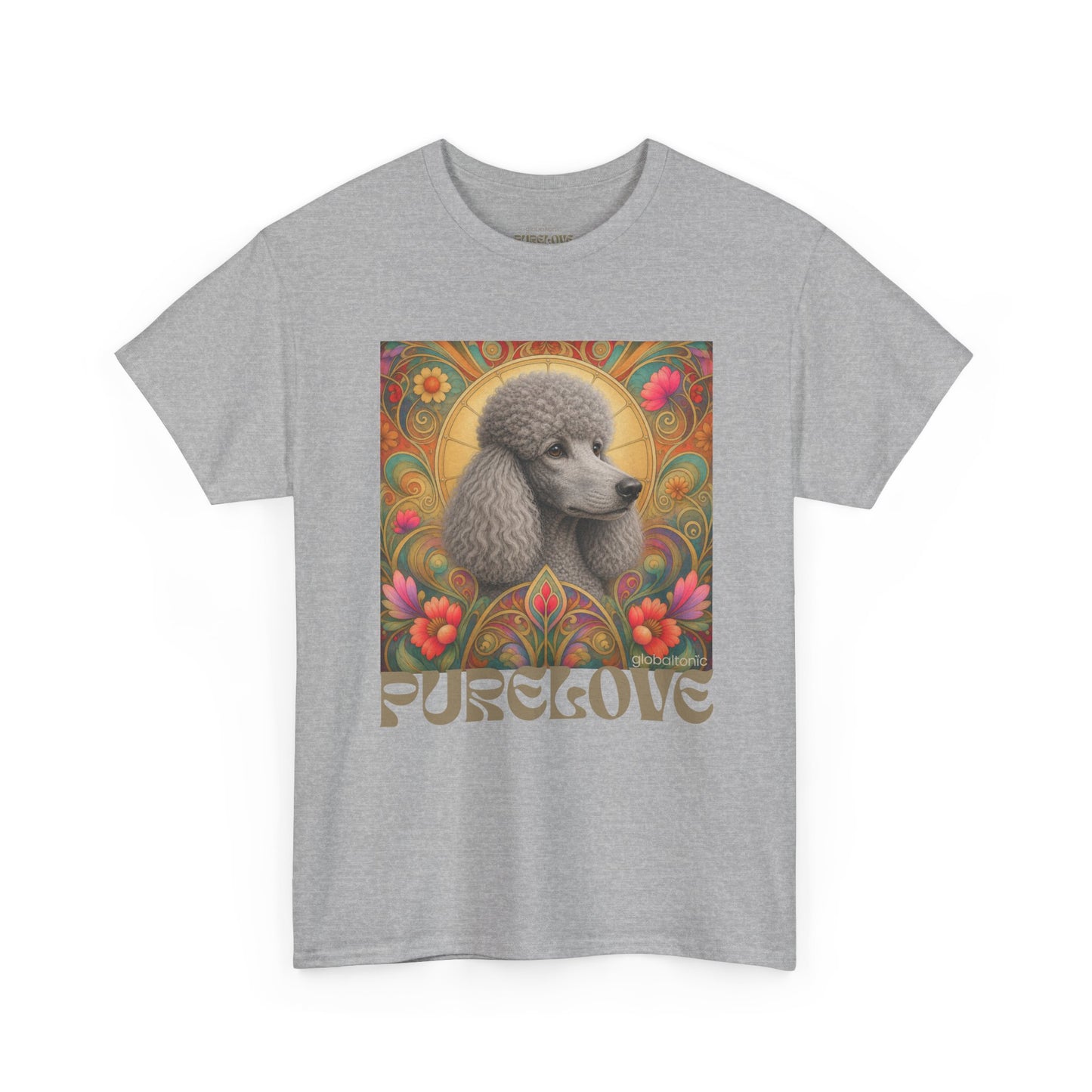 Poodle Grey Vintage Graphic T-Shirt – Unisex Cotton Tee for Dog Lovers