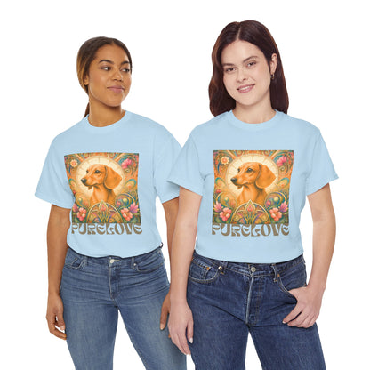 Dachshund Tan Vintage Graphic T-Shirt – Unisex Cotton Tee for Dog Lovers