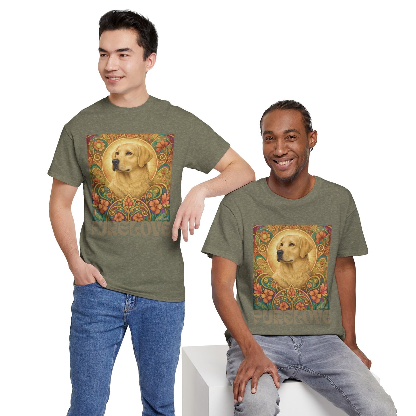 Golden Labrador Vintage Graphic T-shirt - Unisex Cotton Tee for Dog Lovers