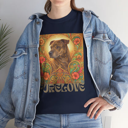 Staffy Brown Brindle Vintage Graphic T-Shirt – Unisex Cotton Tee for Dog Lovers