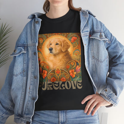 Golden Retriever Vintage Graphic T-shirt - Unisex Cotton Tee for Dog Lovers